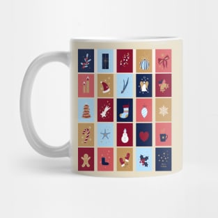 Funny Christmas Patterns With Lucky Stars Mug